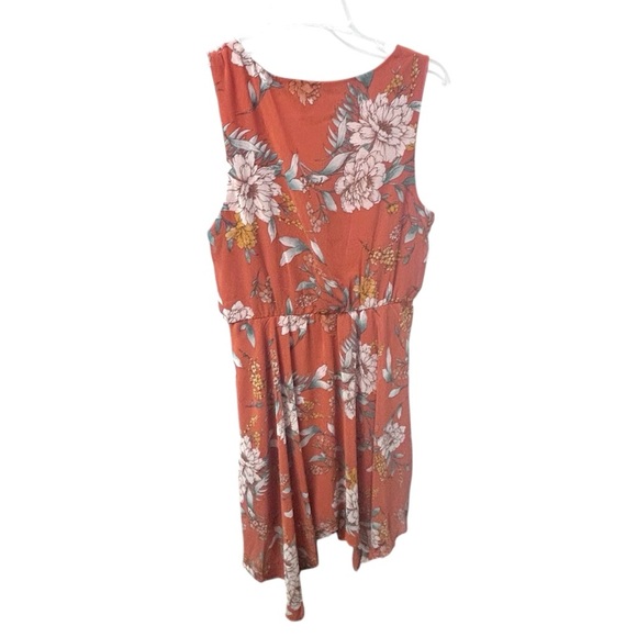 Signature Studio Womens Floral Print Sleeveless‎ Tie Waist Dress - Picture 2 of 3